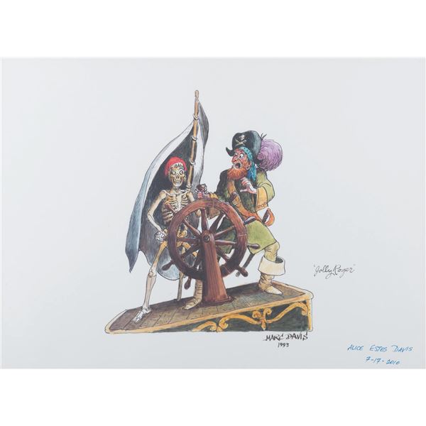 A Marc Davis "Jolly Roger" Print Signed by Alice Davis.