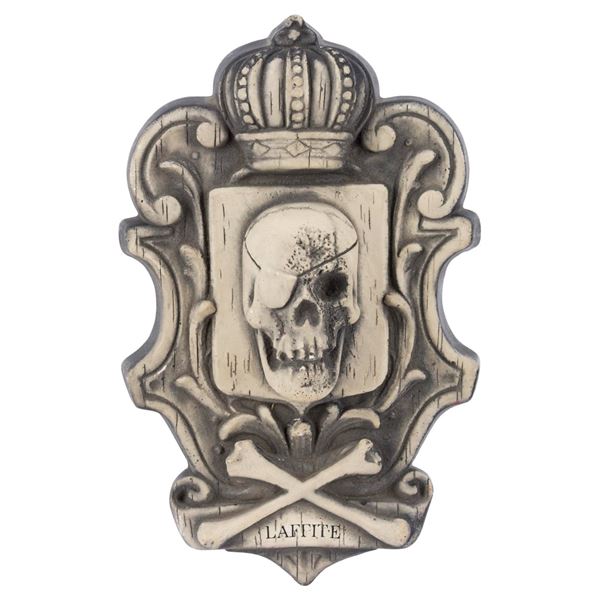 A Randotti Pirate Lafitte Skull Plaque.
