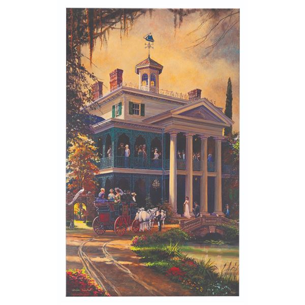 A Rare Haunted Mansion "The Guests Arrive" Canvas Print.