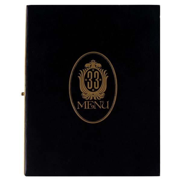 A Rare 1979 Club 33 Menu.