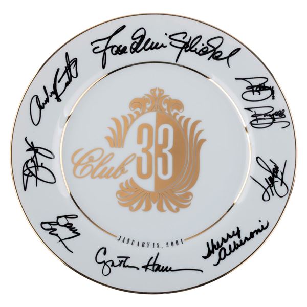 A Club 33 California Adventure Sneak Preview Event Plate.