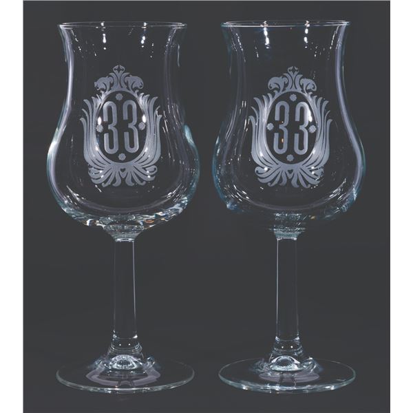 A Pair of Club 33 Tulip Glasses.