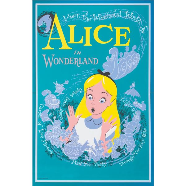 An Alice in Wonderland Attraction Poster.