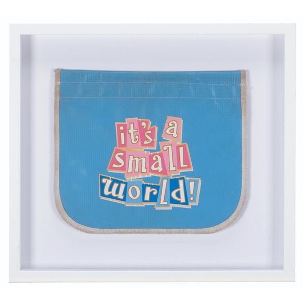 An It's A Small World Crowd Control Flag.