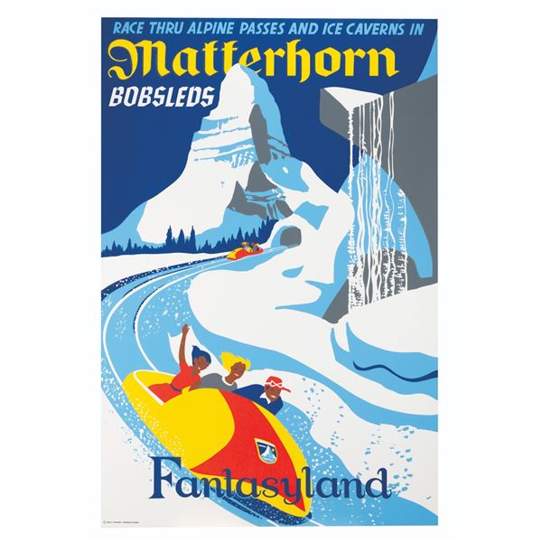 A Matterhorn Bobsleds Attraction Poster.