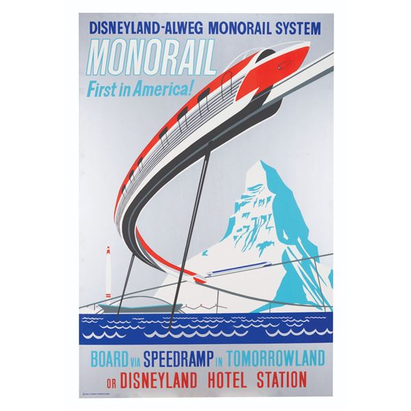 A Disneyland-Alweg Monorail Attraction Poster.