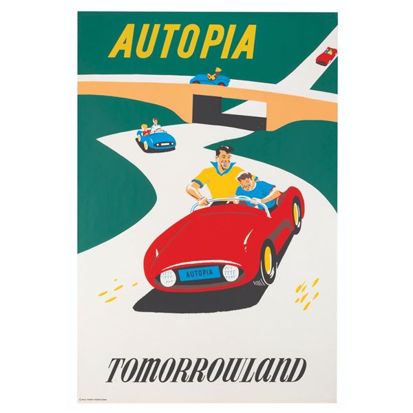 A Tomorrowland Autopia Attraction Poster.