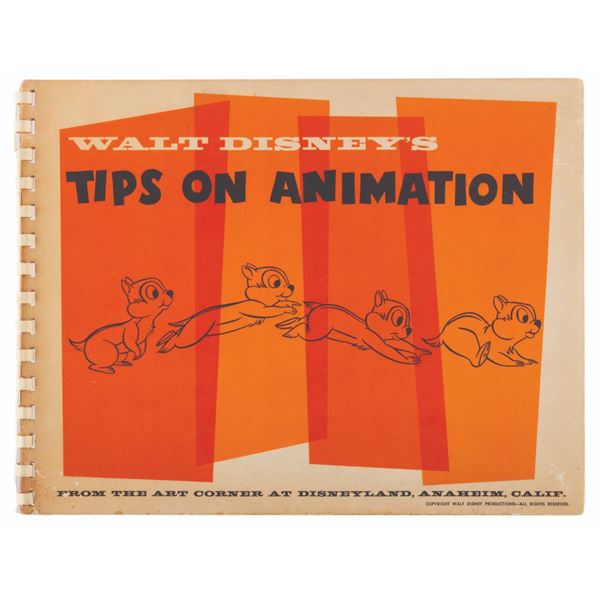 An Art Corner Walt Disney's Tips on Animation Booklet.