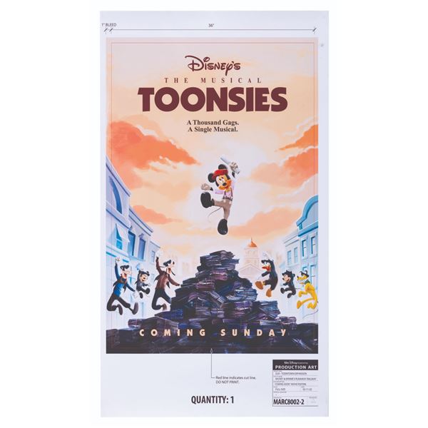 A Disney's "Toonsies" Production Art Poster.