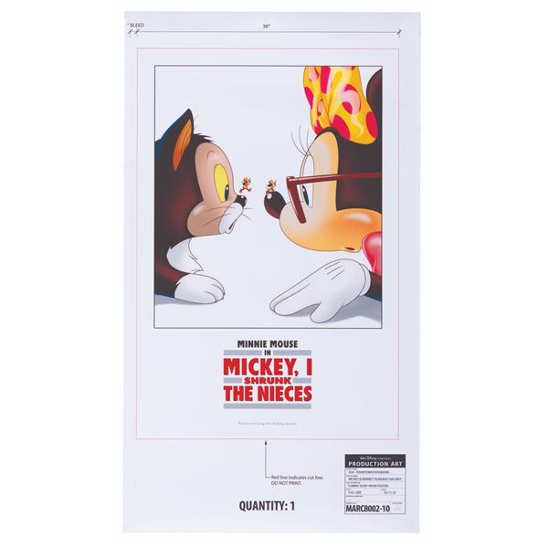 A "Mickey, I Shrunk the Nieces" Production Art Poster.