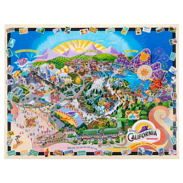 A California Adventure Grand Opening Imagineer Map.