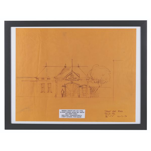 A Bill Martin Main Street Car Barn Original Concept Drawing.