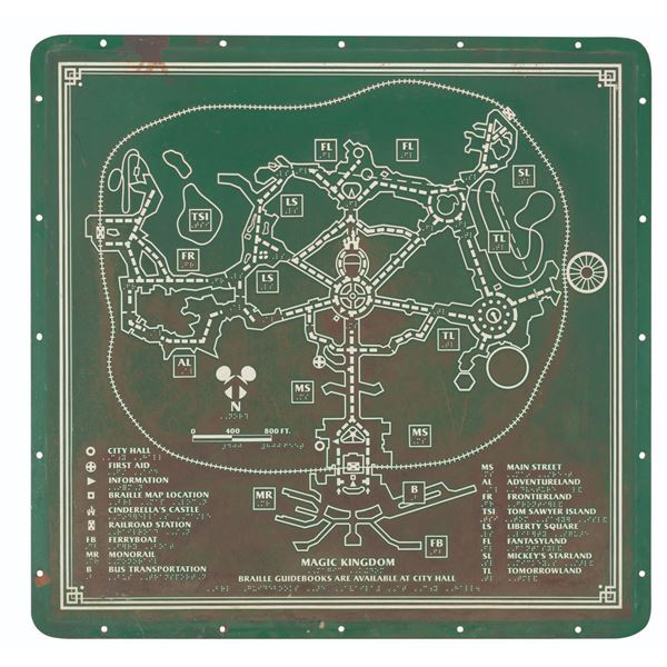 A Magic Kingdom Braille Map.