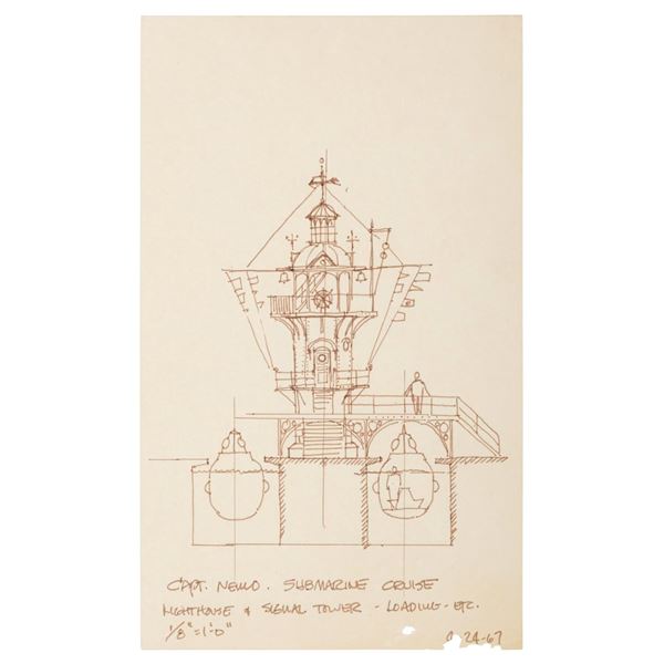 A Captain Nemo Lighthouse and Signal Tower Concept Drawing.