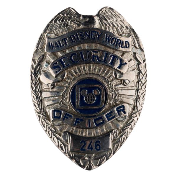 A Walt Disney World Security Officer Badge.