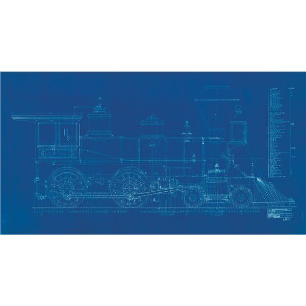 A Walt Disney Miniature Railroad Lilly Belle Blueprint.
