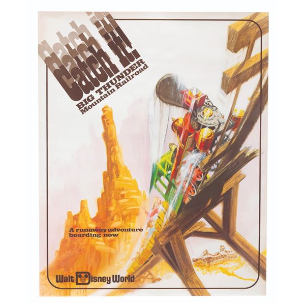 A Big Thunder Mountain Railroad Grand Opening Poster.