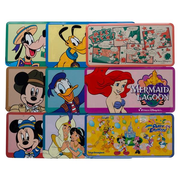 A Collection of Tokyo DisneySea License Plates.