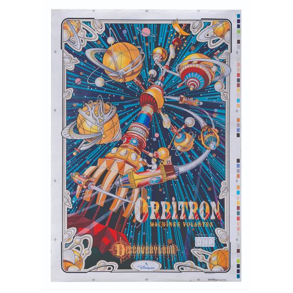 A Euro Disneyland Orbitron Attraction Poster.