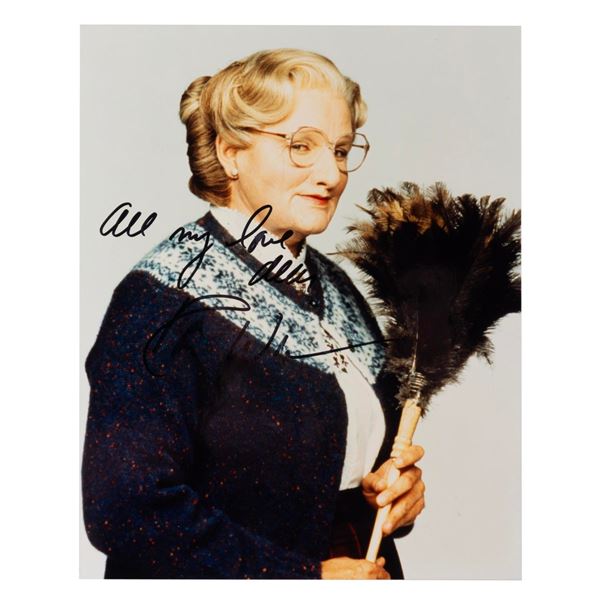 A Robin Williams Signed "Mrs. Doubtfire" Photo.