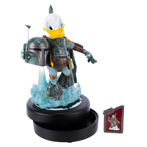 A Donald Duck as Boba Fett Medium Fig with Pin.
