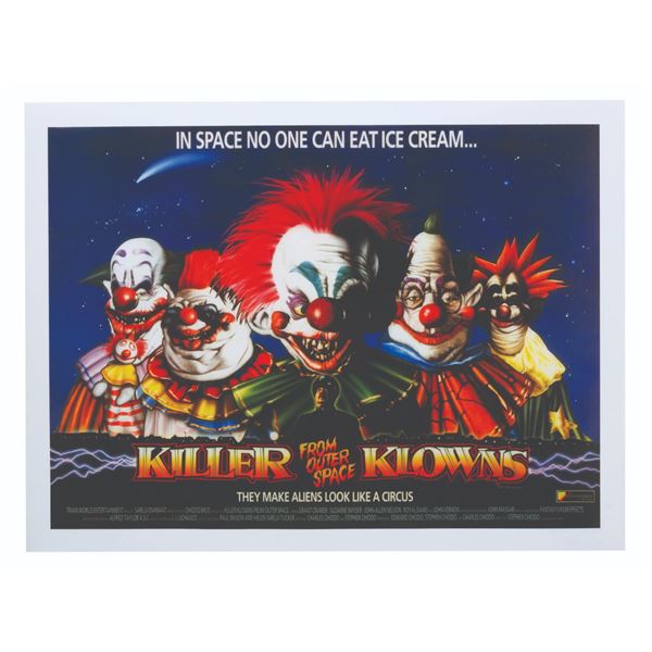A "Killer Klowns from Outer Space" UK Video Poster Print.