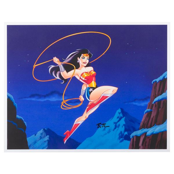 A Signed Wonder Woman "Blessed by the Gods" Justice League Limited Giclee Print.