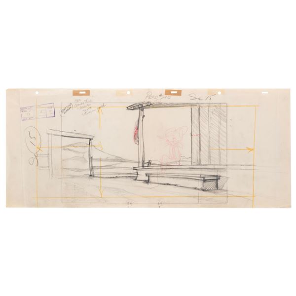 A "Texas Tom" Background Layout Drawing.