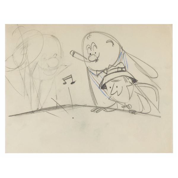 A "Finnegan's Flea" Original Storyboard Drawing.