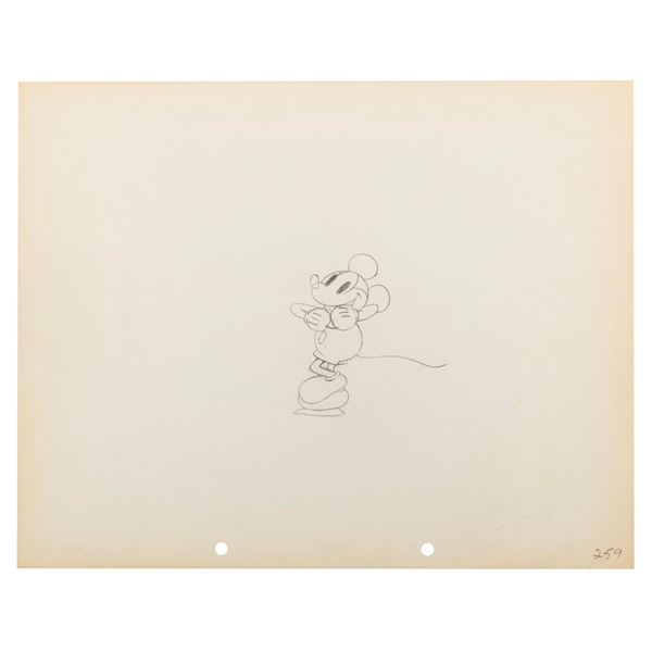 A Mickey Mouse "Around the World in 80 Minutes" Production Drawing.