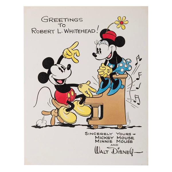 A Mickey and Minnie Custom Fan Card.