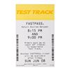 Image 1 : An Epcot Test Track FastPass Ticket.