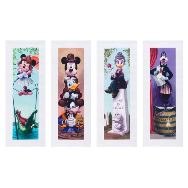 A Mickey & Friends Haunted Mansion Stretching Portraits Set.