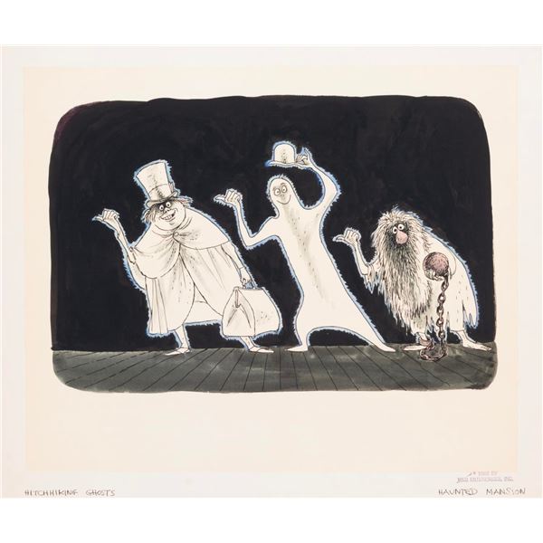 A Haunted Mansion Hitchhiking Ghosts Concept Print.