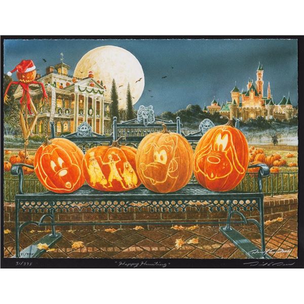 A Haunted Mansion Holiday "Happy Haunting" Print.