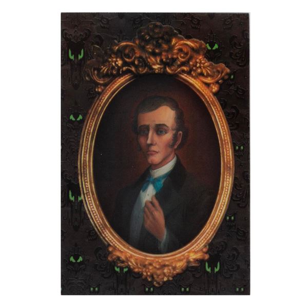 A Haunted Mansion Lenticular Postcard.