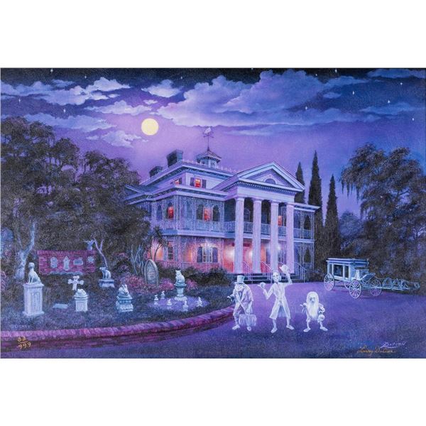 A Haunted Mansion Canvas Print by Larry Dotson.