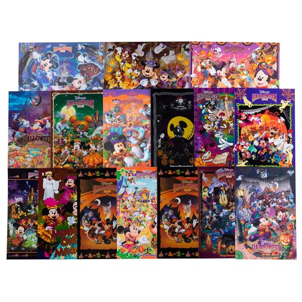 A Tokyo Disneyland Halloween Postcard Collection.