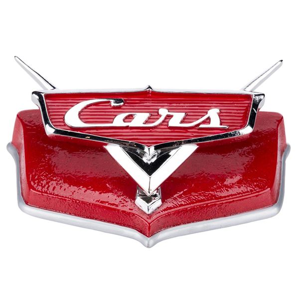 A "Cars" Hood Ornament Business Card Holder.