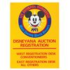 Image 1 : A 1st Disneyana Convention Auction Registration Sign.