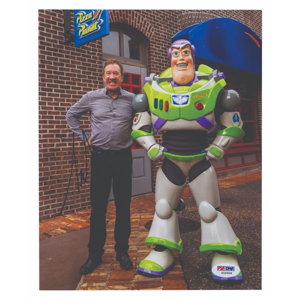 A Tim Allen Signed Photo with Buzz Lightyear.