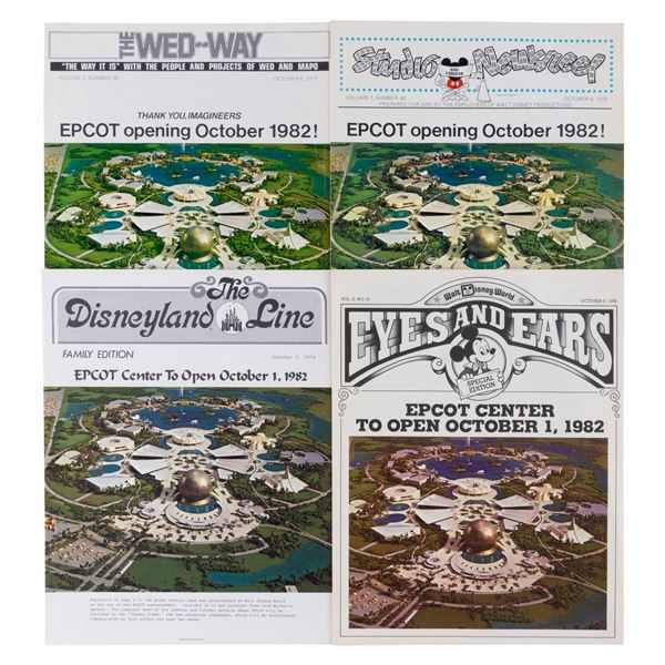 A Set of Disney Employee EPCOT Center Announcement Publications.