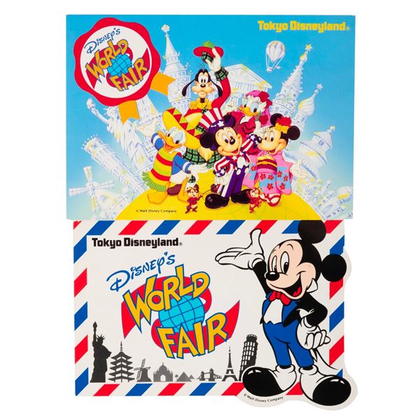 A Pair of Disney's World Fair Postcards.