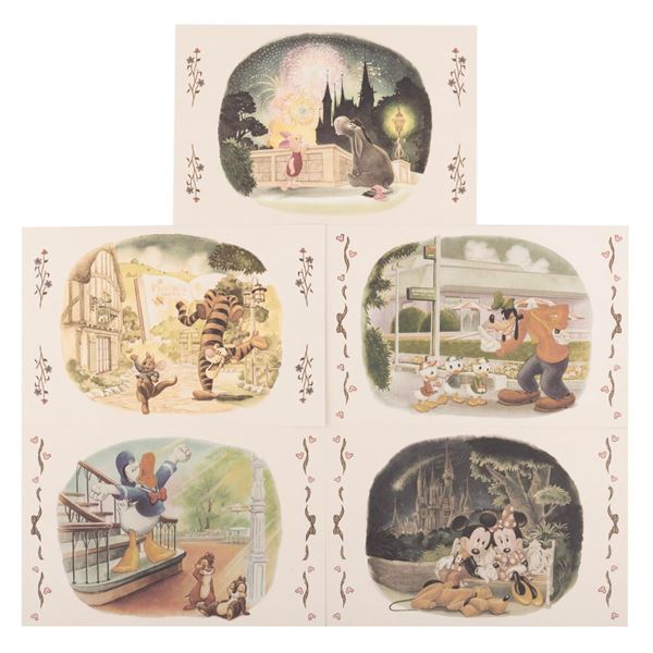 A Collection of Tokyo Disneyland Mickey and Friends Postcards.
