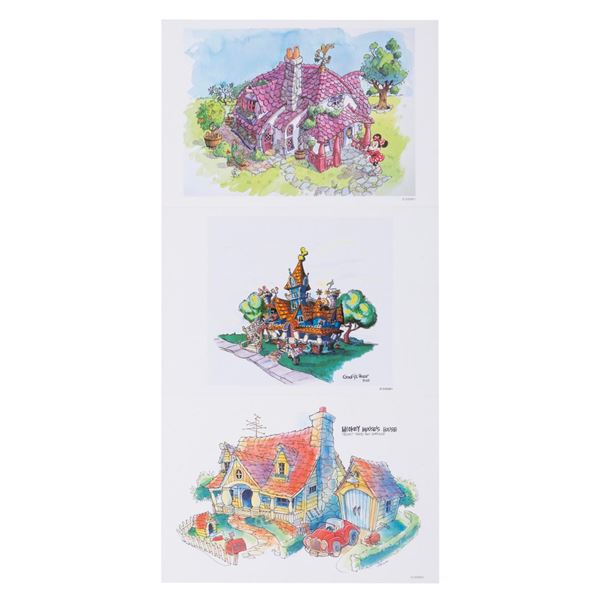 Three Toontown Concept Art Postcards.