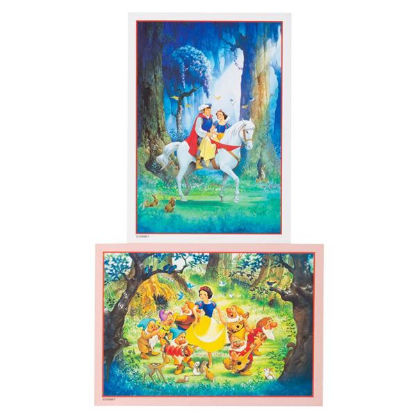 A Pair of Tokyo Disneyland "Snow White" Postcards.