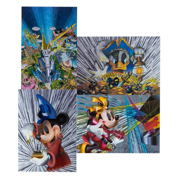A Collection of Tokyo Disneyland Foil Postcards.