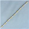 Image 2 : Two Tone Diamond Tennis Bracelet In 18K White And Yellow Gold