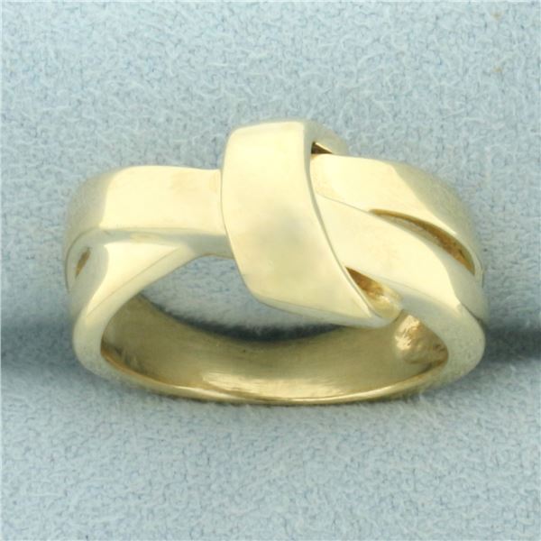 Ribbon Design Ring in 14k Yellow Gold