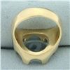 Image 4 : 9ct Aquamarine Claw Set Statement Ring in 14k Yellow Gold